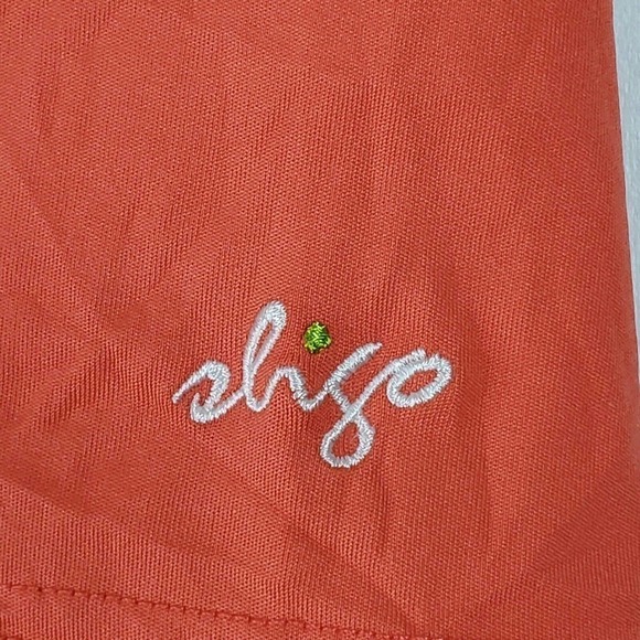 Sligo Golf Polo Shirt Men's XL Orange Logo Collared Short Sleeve Contrast Trim - Picture 6 of 10